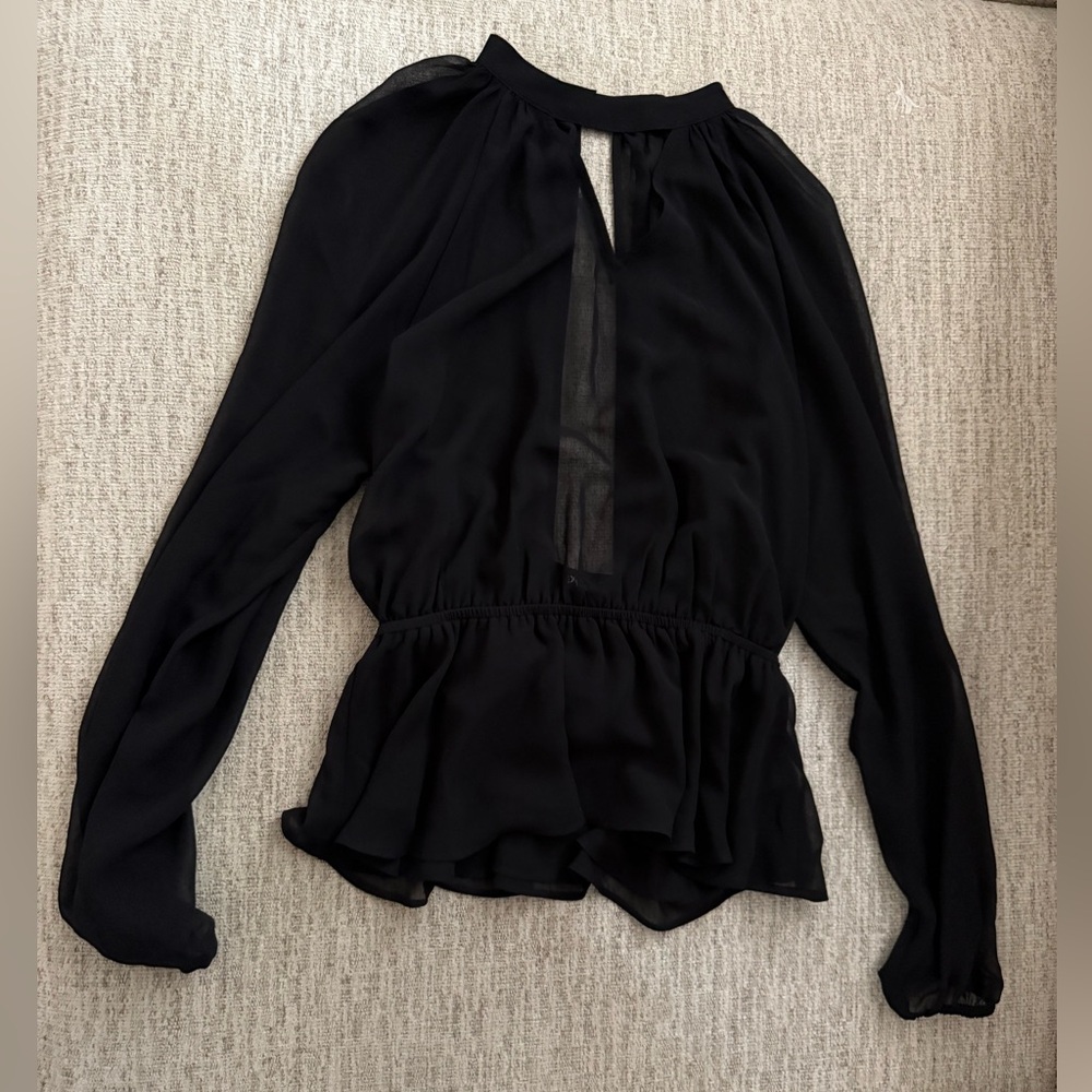 See through cut out long sleeve blouse - Express - NWT - XS - NEW
